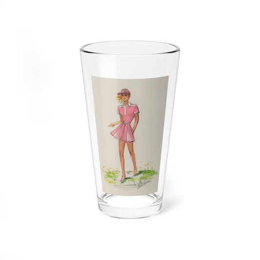 Day and Evening costume designs (2) - Pint Glass 16oz-16oz-Go Mug Yourself