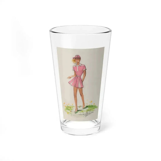 Day and Evening costume designs (2) - Pint Glass 16oz 16oz - Go Mug Yourself