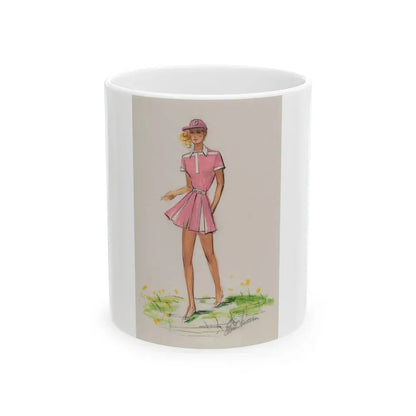 Day and Evening costume designs (2) - White Coffee Mug 11oz - Go Mug Yourself