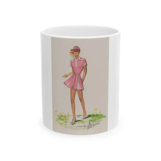 Day and Evening costume designs (2) - White Coffee Mug 11oz - Go Mug Yourself