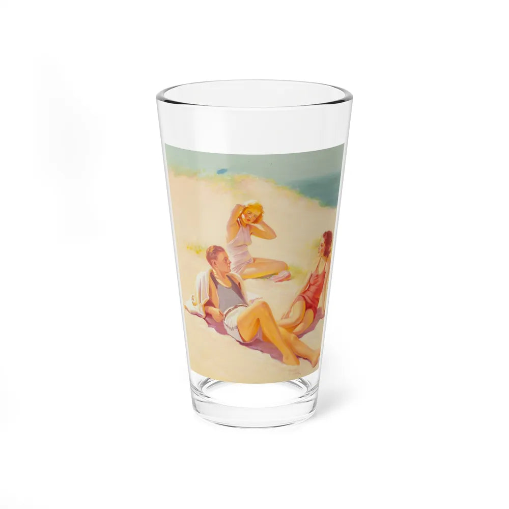 Day at the beach - Pint Glass 16oz-16oz-Go Mug Yourself