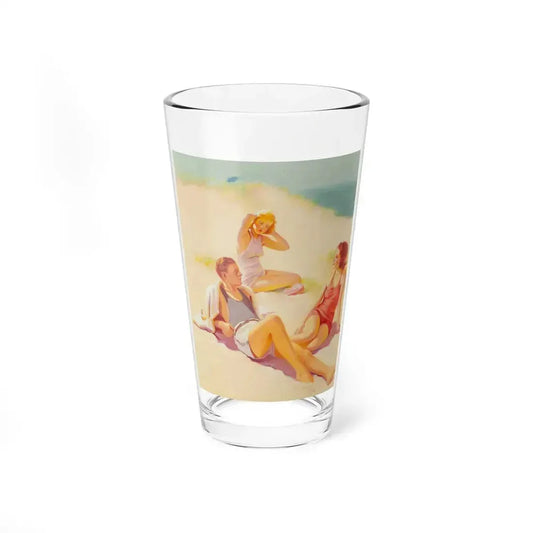 Day at the beach - Pint Glass 16oz 16oz - Go Mug Yourself