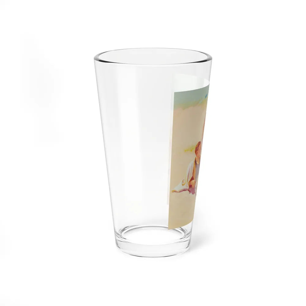 Day at the beach - Pint Glass 16oz-Go Mug Yourself