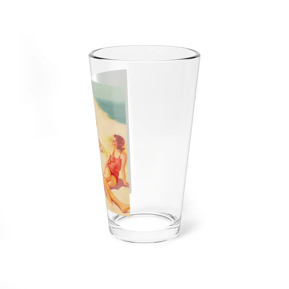 Day at the beach - Pint Glass 16oz-Go Mug Yourself