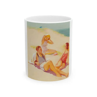 Day at the beach - White Coffee Mug 11oz - Go Mug Yourself