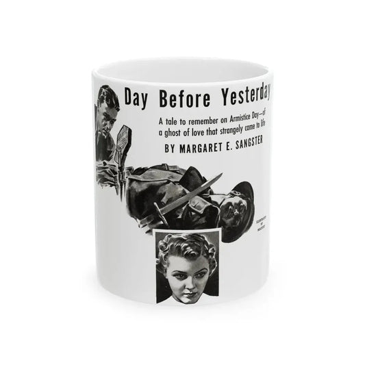 Day Before Yesterday, Liberty magazine, November 12, 1938 - White Coffee Mug 11oz - Go Mug Yourself