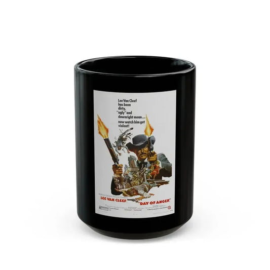 DAY OF ANGER 1967 Movie Poster - Black Coffee Mug 15oz - Go Mug Yourself