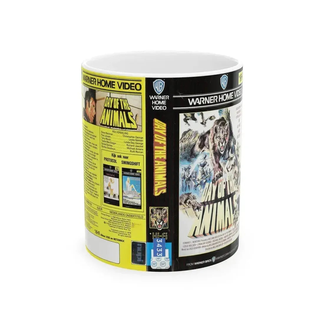 DAY OF THE ANIMAL (VHS COVER) - White Coffee Mug 11oz - Go Mug Yourself