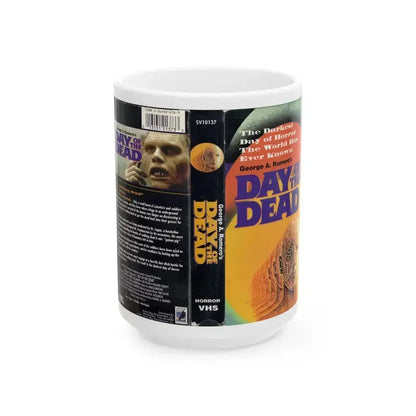DAY OF THE DEAD (VHS COVER) - White Coffee Mug 15oz - Go Mug Yourself