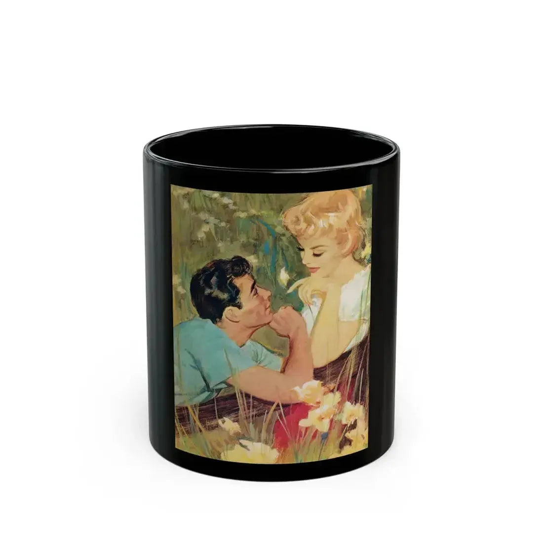 Day On The River by Harriett Pratt, Woman magazine, 1961 - Black Coffee Mug 11oz - Go Mug Yourself