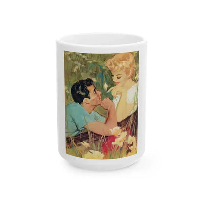 Day On The River by Harriett Pratt, Woman magazine, 1961 - White Coffee Mug 15oz - Go Mug Yourself
