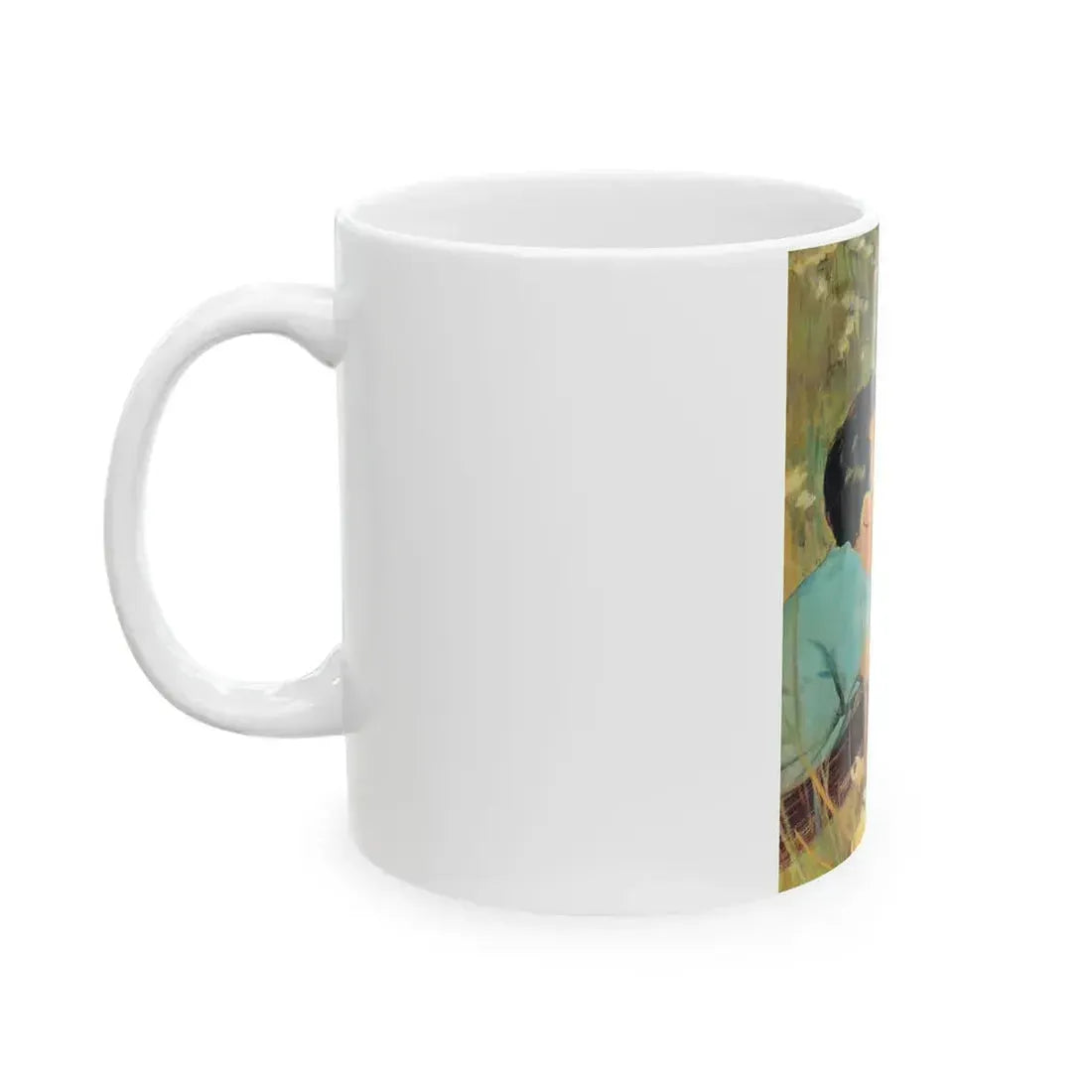 Day On The River by Harriett Pratt, Woman magazine, 1961 - White Coffee Mug - Go Mug Yourself
