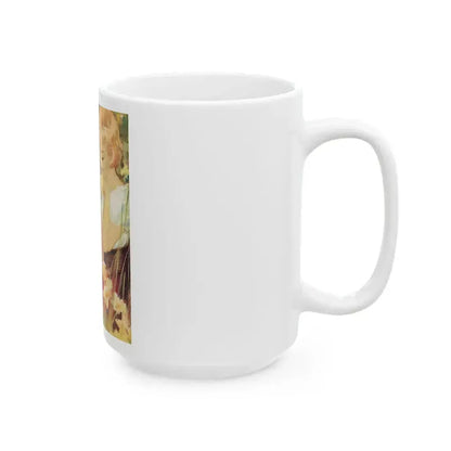 Day On The River by Harriett Pratt, Woman magazine, 1961 - White Coffee Mug - Go Mug Yourself