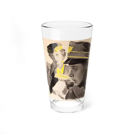 Day Shift, The Saturday Evening post story illustration - Pint Glass 16oz 16oz - Go Mug Yourself