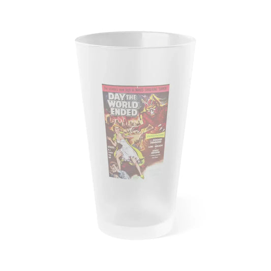 DAY THE WORLD ENDED 1955 Movie Poster - Frosted Pint Glass 16oz Default Title - Go Mug Yourself