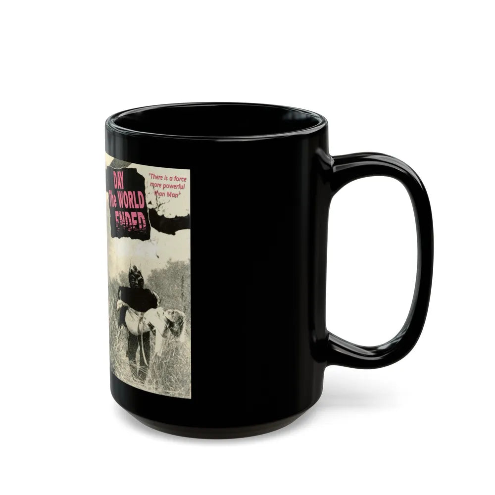 DAY THE WORLD ENDED (VHS COVER) - Black Coffee Mug-Go Mug Yourself