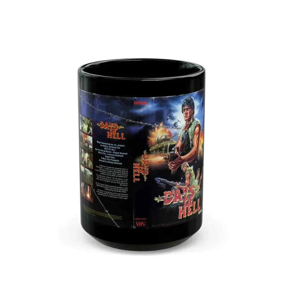 DAYS OF HELL (VHS COVER) - Black Coffee Mug 15oz - Go Mug Yourself
