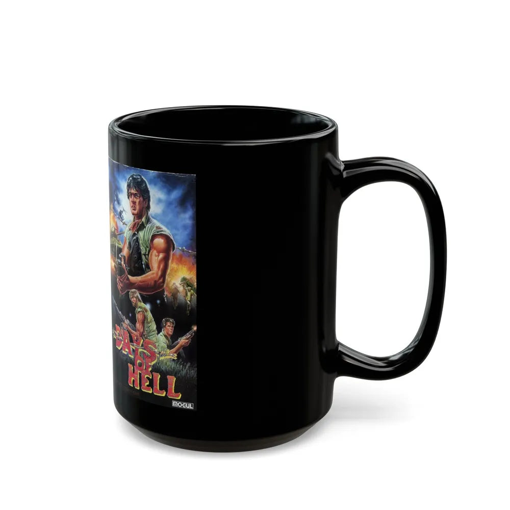 DAYS OF HELL (VHS COVER) - Black Coffee Mug-Go Mug Yourself