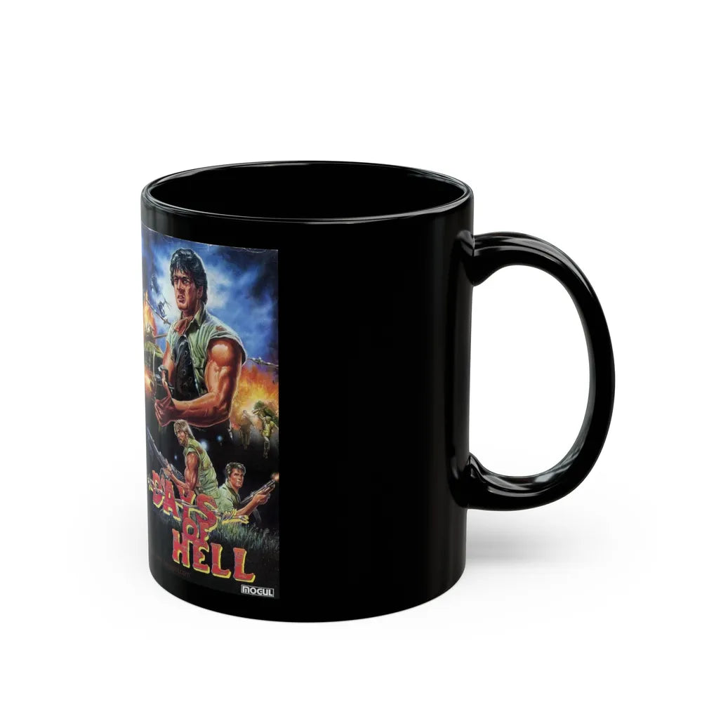 DAYS OF HELL (VHS COVER) - Black Coffee Mug-Go Mug Yourself