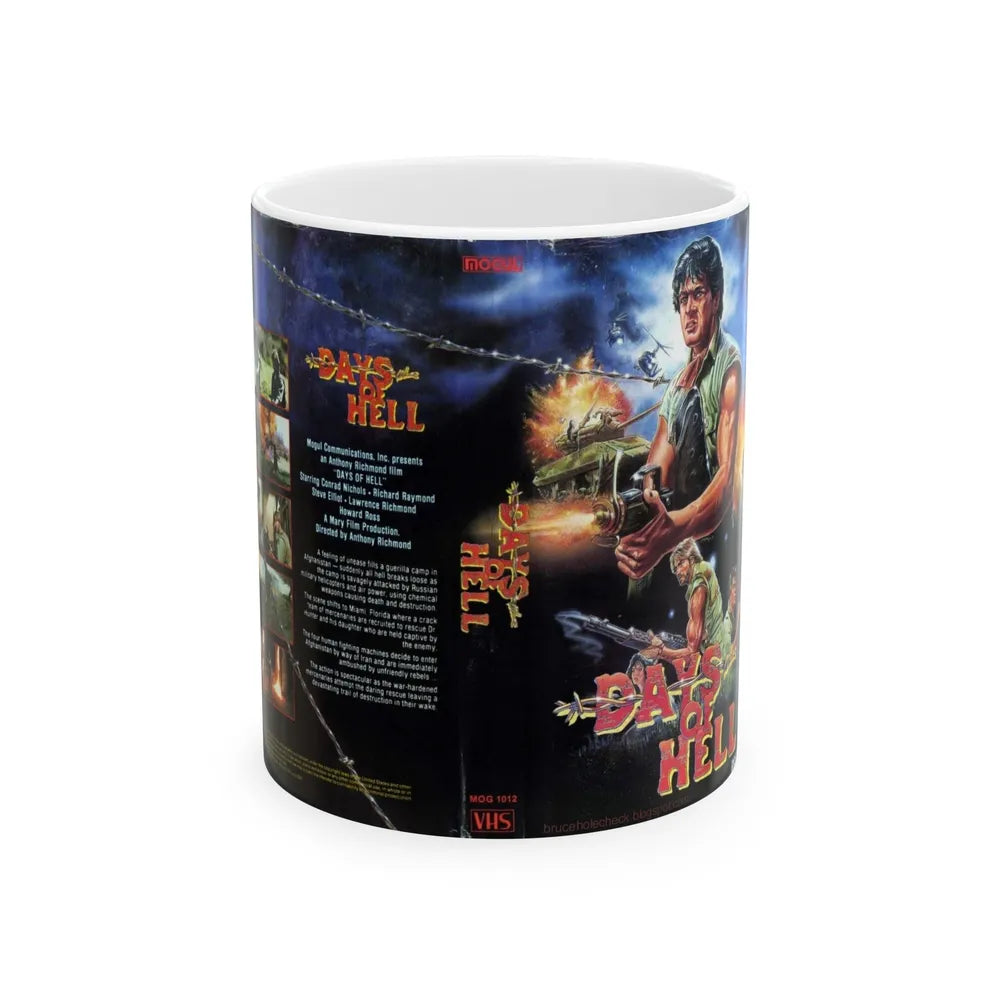 DAYS OF HELL (VHS COVER) - White Coffee Mug-11oz-Go Mug Yourself