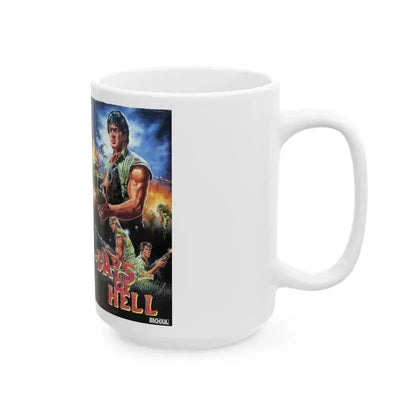 DAYS OF HELL (VHS COVER) - White Coffee Mug - Go Mug Yourself