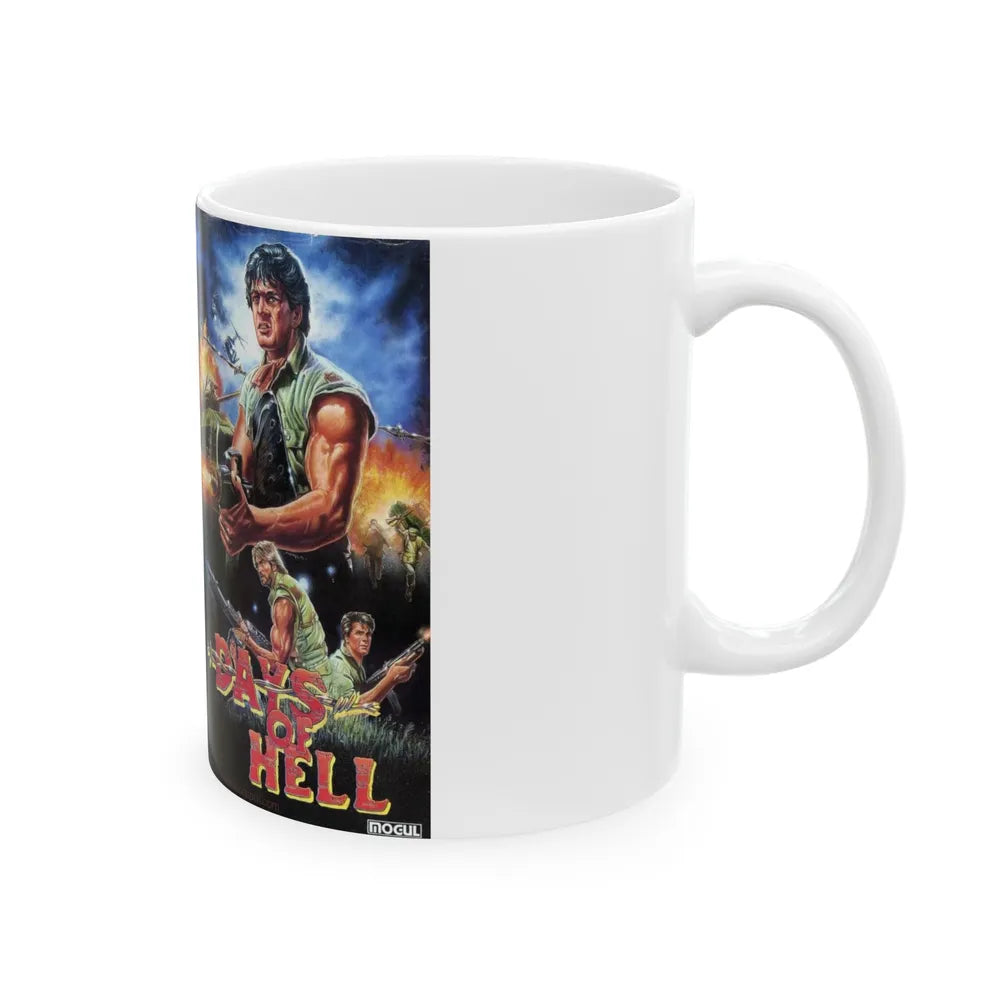 DAYS OF HELL (VHS COVER) - White Coffee Mug-Go Mug Yourself