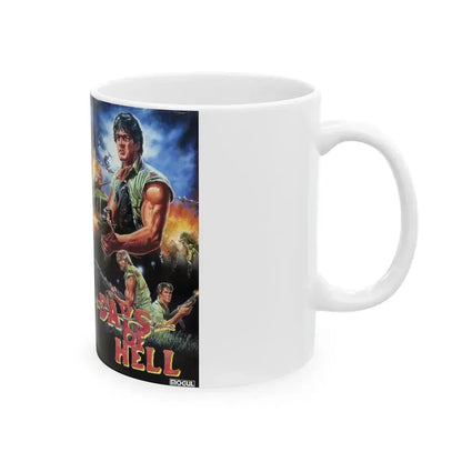 DAYS OF HELL (VHS COVER) - White Coffee Mug - Go Mug Yourself