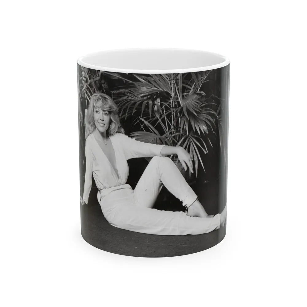 Ingrid Pitt #114 (Vintage Female Icon) White Coffee Mug-11oz-Go Mug Yourself