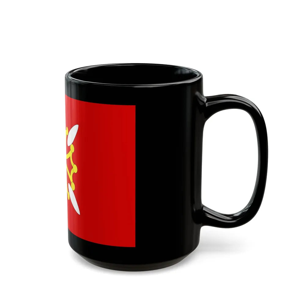 Flag of Haute Garonne France 2 - Black Coffee Mug-Go Mug Yourself