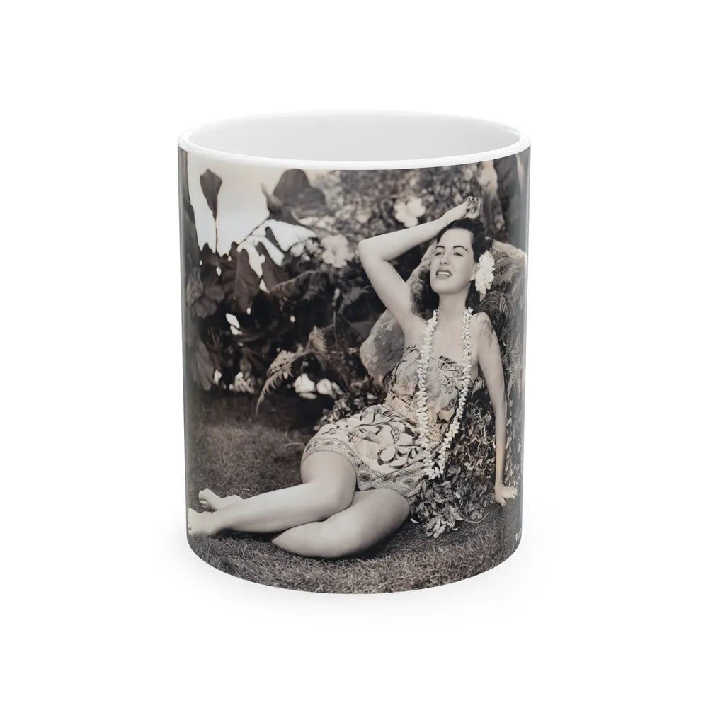 Faith Domergue #75 (Vintage Female Icon) White Coffee Mug-11oz-Go Mug Yourself