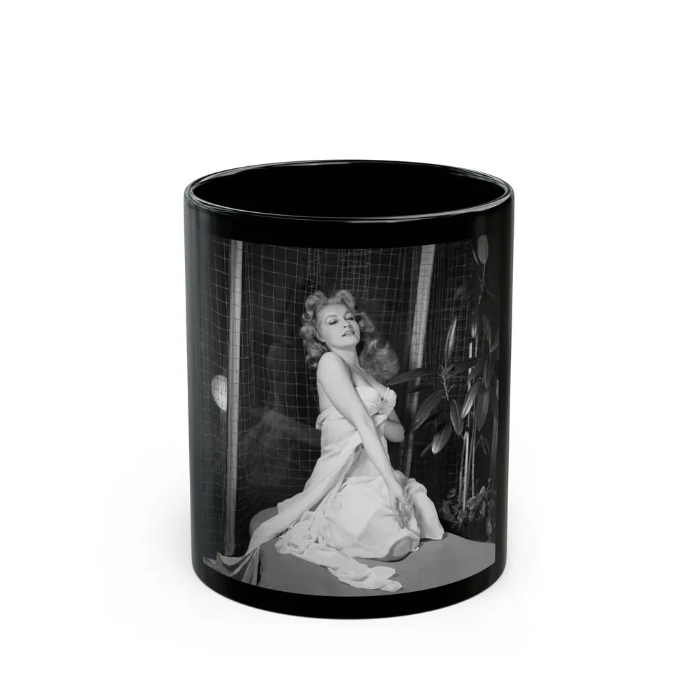 Julie Newmar #325 (Vintage Female Icon) Black Coffee Mug-11oz-Go Mug Yourself