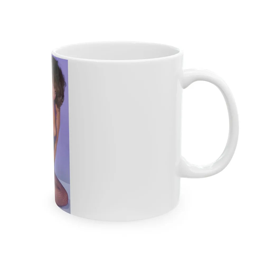 Linda Blair #270 - Partially Topless (Vintage Female Icon) White Coffee Mug-Go Mug Yourself