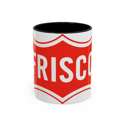 Seal of Frisco Texas - Accent Coffee Mug-11oz-Black-Go Mug Yourself