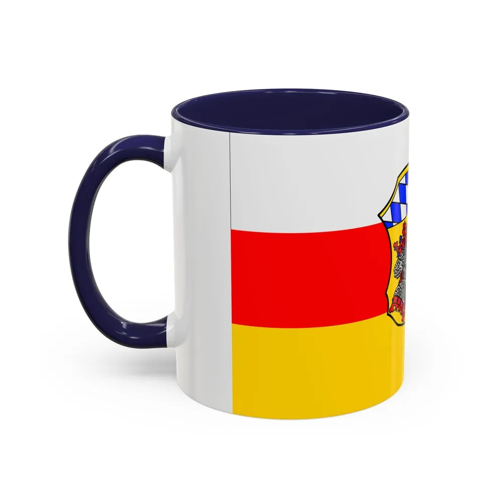 Flag of Freising Germany - Accent Coffee Mug-Go Mug Yourself