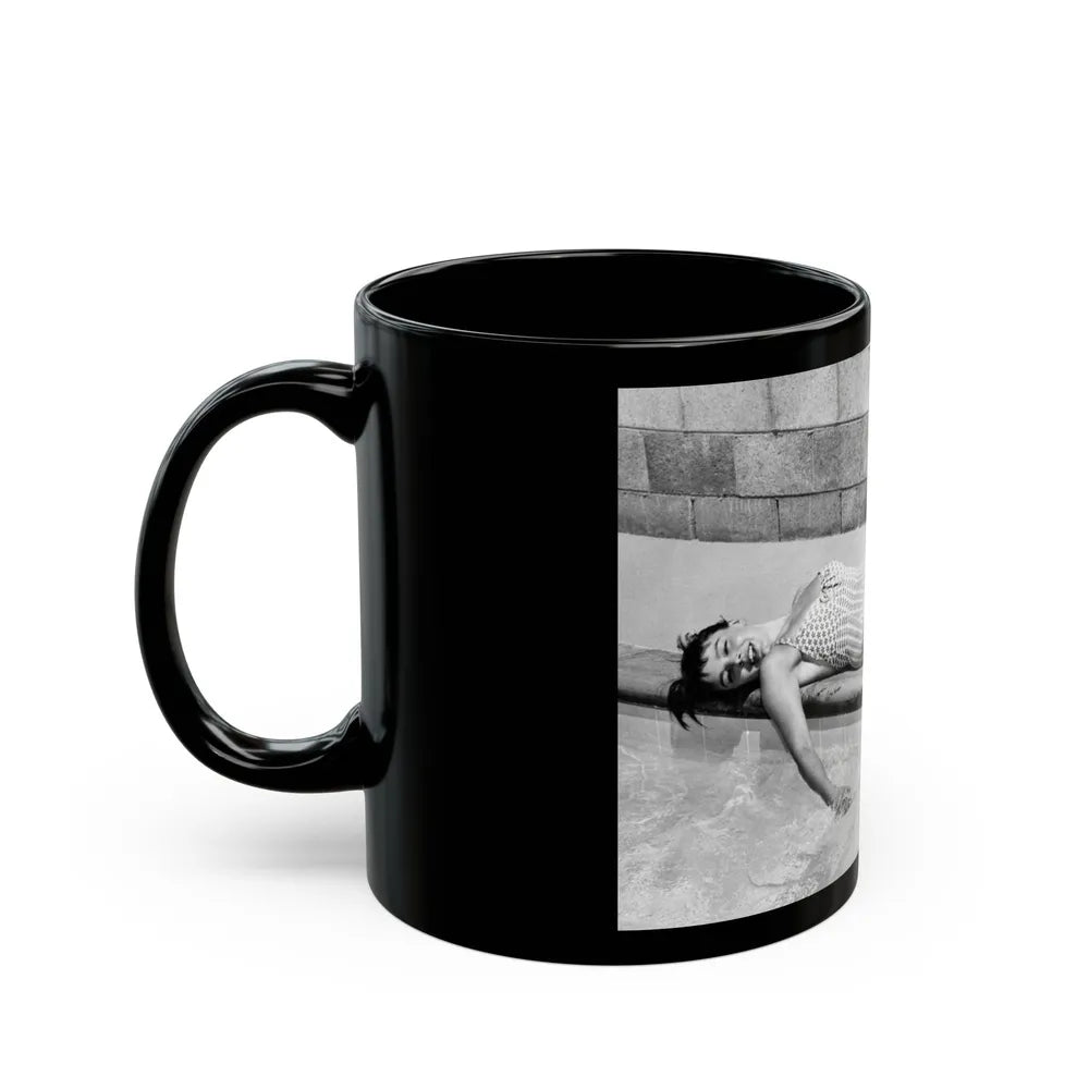 Janet Munro #10 (Vintage Female Icon) Black Coffee Mug-Go Mug Yourself