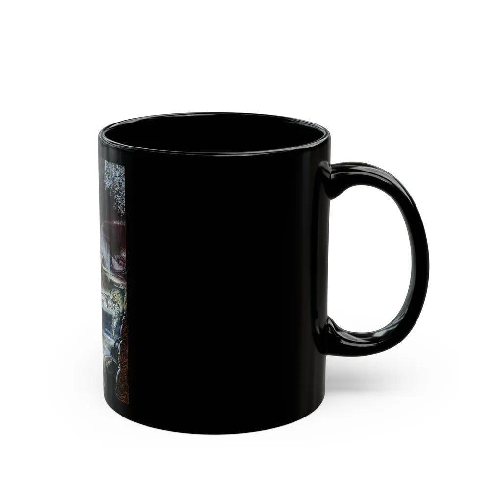 Ghost in Bedroom - Black Coffee Mug-Go Mug Yourself