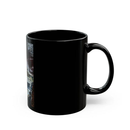 Ghost in Bedroom - Black Coffee Mug-Go Mug Yourself