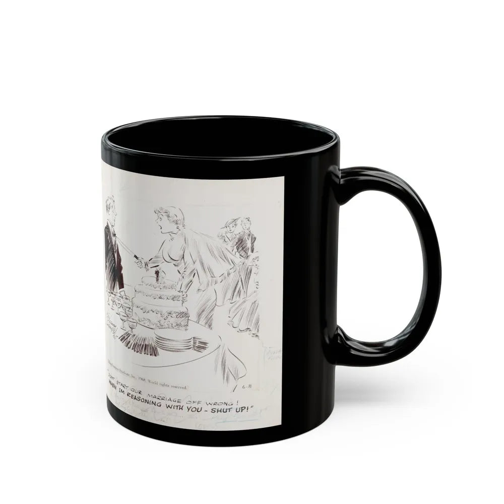 Cuties Daily Comic Strip, 1968 - Black Coffee Mug-Go Mug Yourself