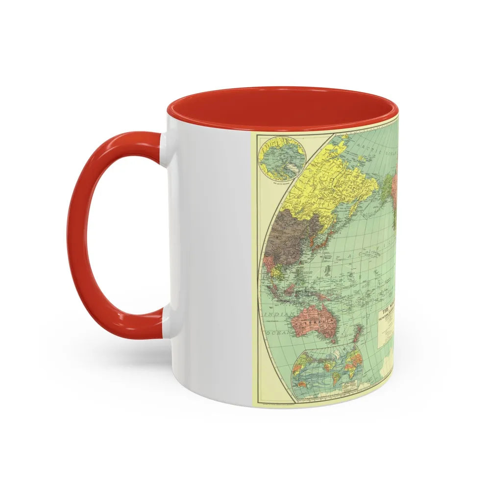 World Map (1932) (Map) Accent Coffee Mug-Go Mug Yourself