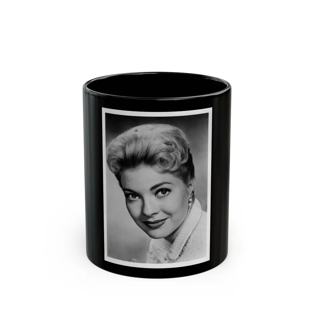 Lori Nelson #160 1 (Vintage Female Icon) Black Coffee Mug-11oz-Go Mug Yourself