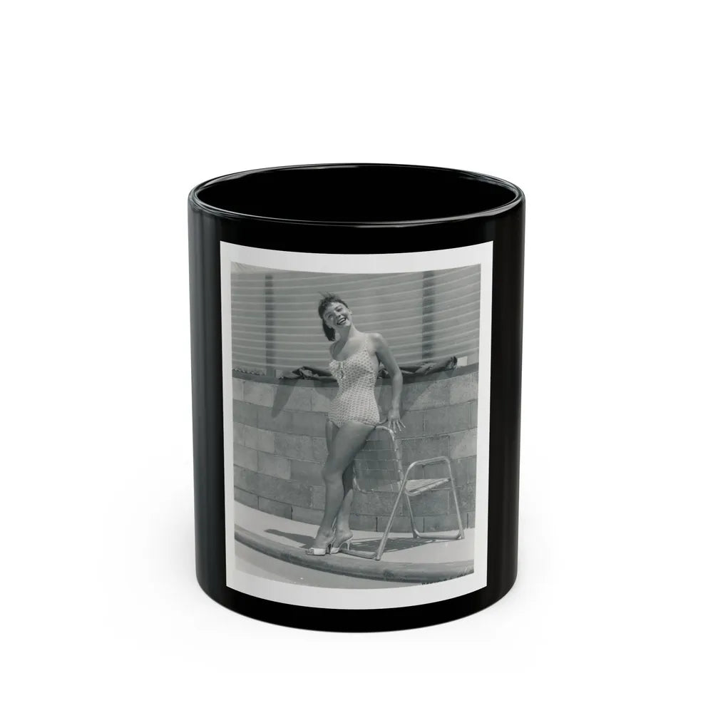 Janet Munro #06 (Vintage Female Icon) Black Coffee Mug-11oz-Go Mug Yourself