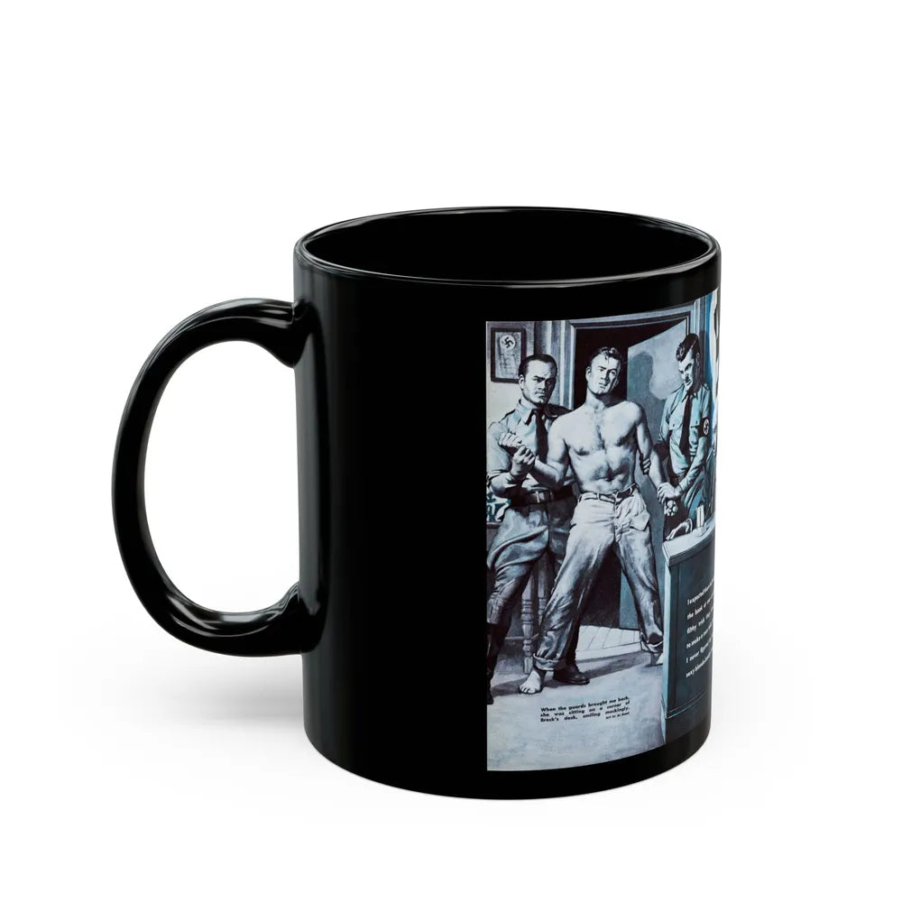 Fraulein Torture, For Men Only, February 1959 - Black Coffee Mug-Go Mug Yourself