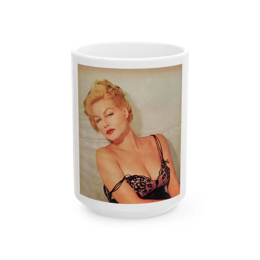 Julie Newmar #275 (Vintage Female Icon) White Coffee Mug-15oz-Go Mug Yourself