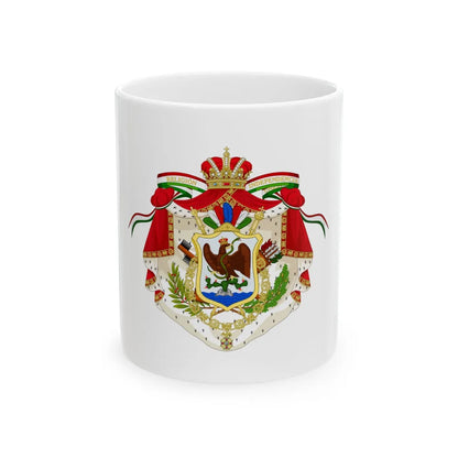 Coat of Arms of the First Mexican Empire - White Coffee Mug-11oz-Go Mug Yourself