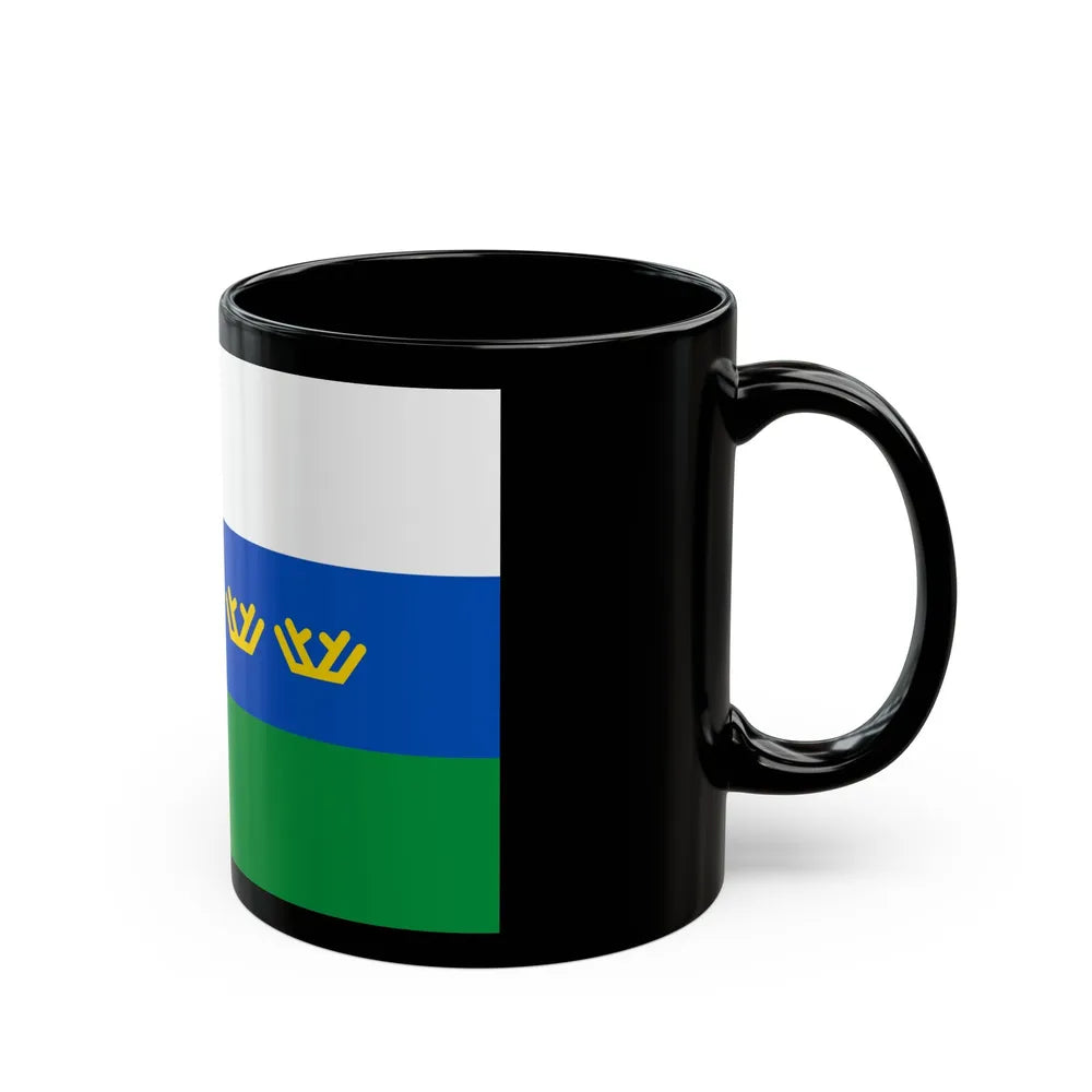 Flag of Tyumen Oblast Russia - Black Coffee Mug-Go Mug Yourself