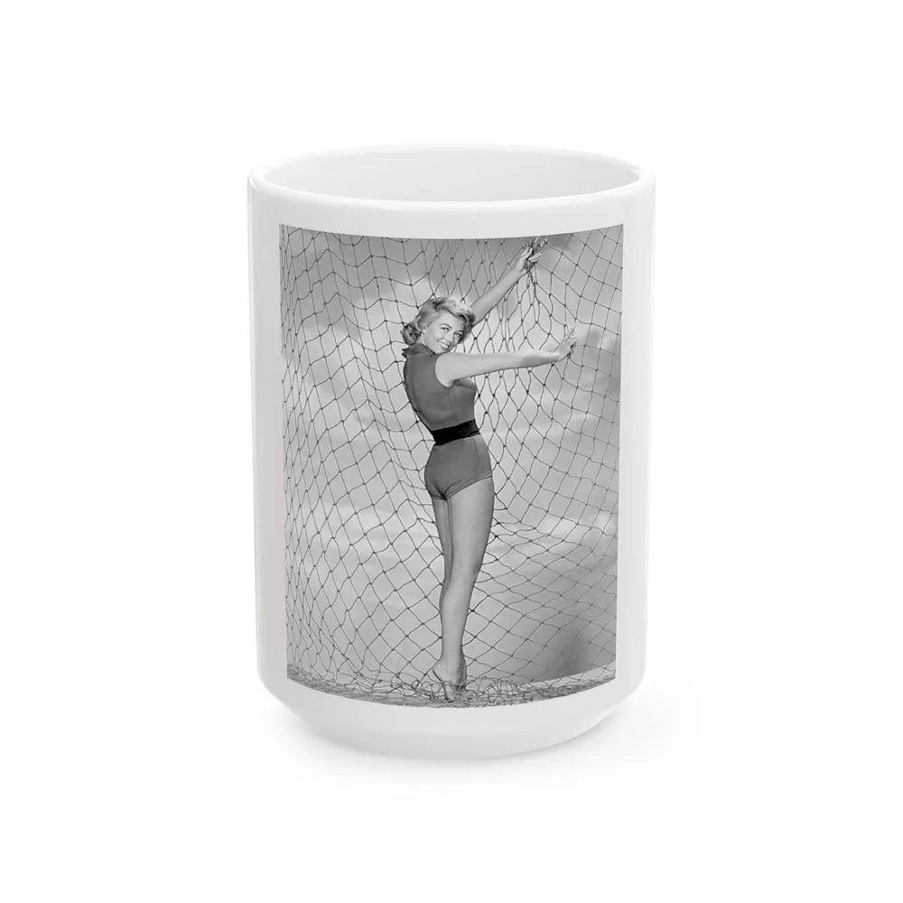 Dorothy Malone #95 (Vintage Female Icon) White Coffee Mug-15oz-Go Mug Yourself