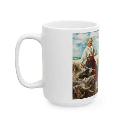 Cupid is a Fat Duenna, The Saturday Evening Post story illustration - White Coffee Mug-Go Mug Yourself