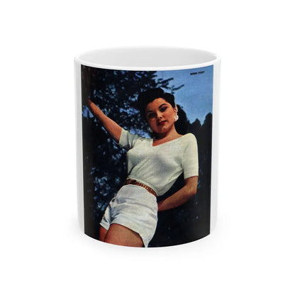 Debra Paget #631 (Vintage Female Icon) White Coffee Mug-11oz-Go Mug Yourself