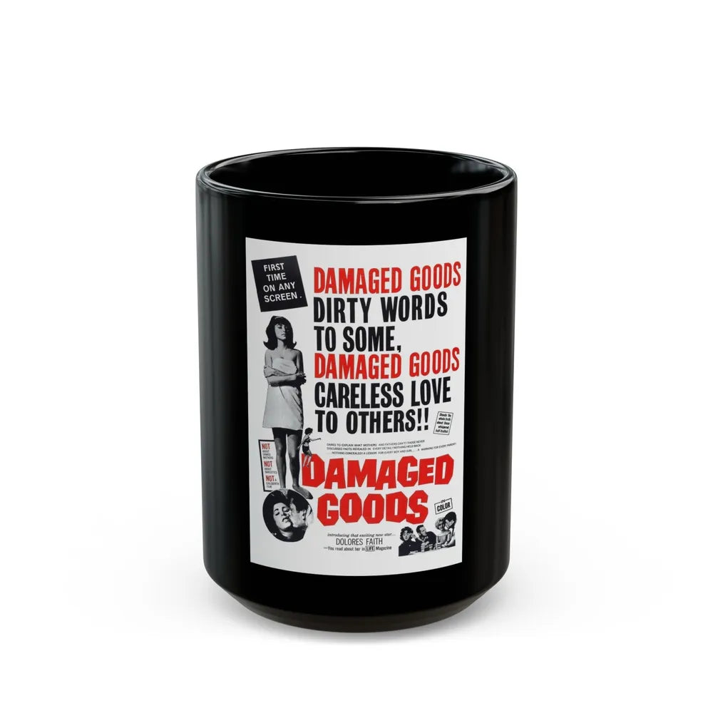 DAMAGED GOODS 1961 Movie Poster - Black Coffee Mug-15oz-Go Mug Yourself