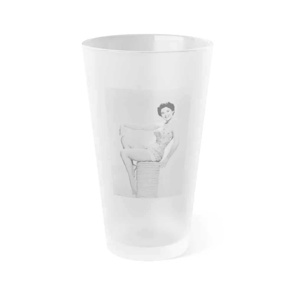 Lisa Montell #02 (Vintage Female Icon) Frosted Pint 16oz-16oz-Frosted-Go Mug Yourself